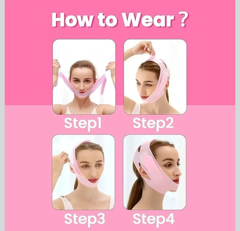 V-Face Slimming Mask | Adjustable Chin & Jawline Support Band for Men & Women